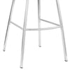 26 Inch Open Back Leatherette Swivel Counter Stool White and Silver By Casagear Home BM248238