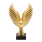 Resin Eagle Design Table Decor with Block Base Gold By Casagear Home BM249489