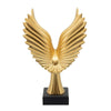 Resin Eagle Design Table Decor with Block Base Gold By Casagear Home BM249489