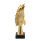 20 Inch Resin Eagle Design Table Decor with Block Base Gold By Casagear Home BM249490