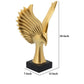 20 Inch Resin Eagle Design Table Decor with Block Base Gold By Casagear Home BM249490