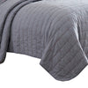 Veria 3 Piece King Quilt Set with Channel Stitching The Urban Port Gray and Pink By Casagear Home BM249995