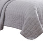 Veria 3 Piece Queen Quilt Set with Channel Stitching The Urban Port Light Gray By Casagear Home BM250000