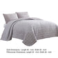 Veria 3 Piece Queen Quilt Set with Channel Stitching The Urban Port Light Gray By Casagear Home BM250000