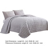 Veria 3 Piece Queen Quilt Set with Channel Stitching The Urban Port Light Gray By Casagear Home BM250000