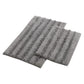 Veria 2 Piece Bath Mat with Textured Loops Details The Urban Port, Charcoal Gray By Casagear Home