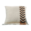 Veria Pillow Cover with Herringbone Design The Urban Port, Multicolor By Casagear Home