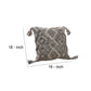 Veria Decorative Pillow Cover with Geometric Texture The Urban Port Gray By Casagear Home BM250077