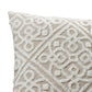 Veria Decorative Pillow Cover with Celtic Knot The Urban Port White and Beige By Casagear Home BM250078