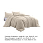 Veria 4 Piece Queen Comforter Set with Deep Stitching The Urban Port Beige By Casagear Home