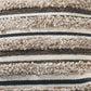 Veria Pillow Cover with Stripes and Shaggy Texture The Urban Port Multicolor By Casagear Home BM250144