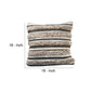 Veria Pillow Cover with Stripes and Shaggy Texture The Urban Port Multicolor By Casagear Home BM250144