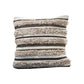 Veria Pillow Cover with Stripes and Shaggy Texture The Urban Port, Multicolor By Casagear Home