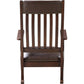 Rocking Chair with Leatherette Seat and Slatted Back Brown By Casagear Home BM250176