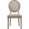 Side Chair with Oval Padded Back and Turned Legs Set of 2 Brown By Casagear Home BM250244