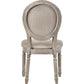 Side Chair with Oval Padded Back and Turned Legs Set of 2 Brown By Casagear Home BM250244