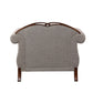 Chair with Button Tufted Back and Queen Anne Legs Gray and Brown By Casagear Home BM250251