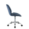 Adjustable Office Chair with Channel Stitching Blue and Chrome By Casagear Home BM250278