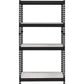 4 Tier Bookshelf with MDF Adjustable Shelves Black By Casagear Home BM250340