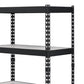 4 Tier Bookshelf with MDF Adjustable Shelves Black By Casagear Home BM250340