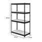 4 Tier Bookshelf with MDF Adjustable Shelves Black By Casagear Home BM250340