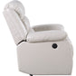 Power Recliner Chair with Split Back and Pillow Top Cream By Casagear Home BM250343