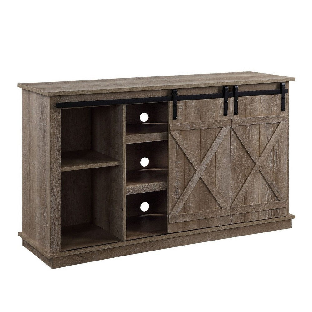 Home Entertainment Wooden TV Stand Brown By Casagear Home BM250347