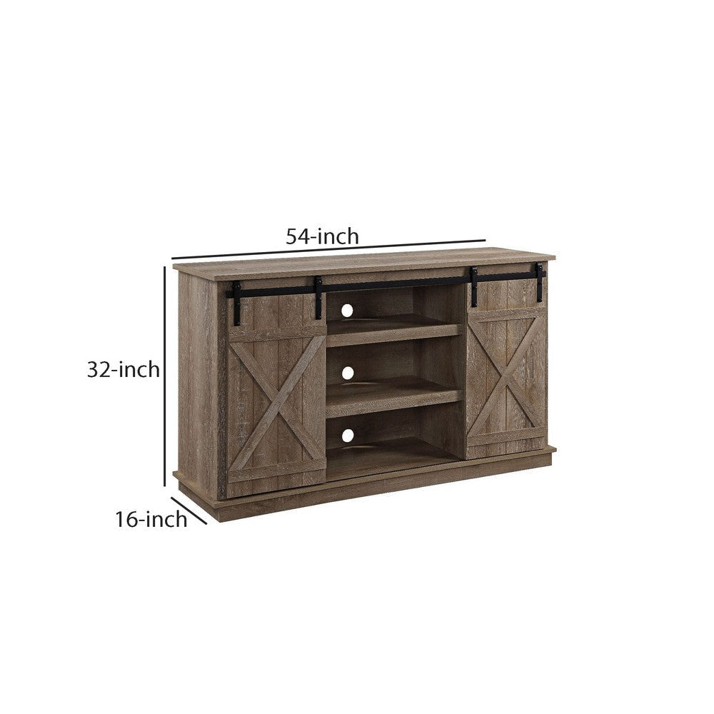 Home Entertainment Wooden TV Stand Brown By Casagear Home BM250347