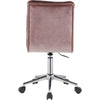 Fabric Upholstered Office Chair Pink and Silver By Casagear Home BM250378