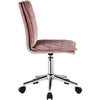 Fabric Upholstered Office Chair Pink and Silver By Casagear Home BM250378