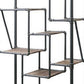 8-Tier Water Pipe Design Bookshelf Brown and Gray By Casagear Home BM250395