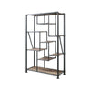 8-Tier Water Pipe Design Bookshelf, Brown and Gray By Casagear Home