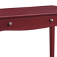 Wooden Storage Drawer Glide Writing Desk Red By Casagear Home BM250410