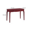 Wooden Storage Drawer Glide Writing Desk Red By Casagear Home BM250410