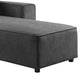 Modular Chaise with Piped Stitch and Loose Pillow Back Gray By Casagear Home BM250592