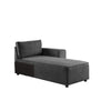 Modular Chaise with Piped Stitch and Loose Pillow Back, Gray By Casagear Home