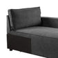 Modular Chaise with Piped Stitch and Loose Pillow Back Gray By Casagear Home BM250592