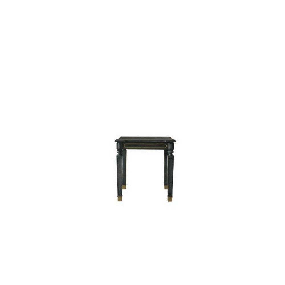 End Table with Wooden Square Tapered Legs Gray By Casagear Home BM250666