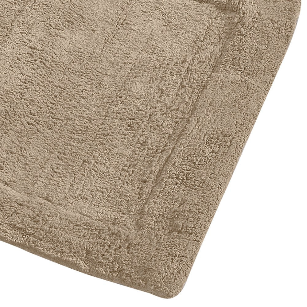 Veria 2 Piece Bath Mat with BATH Sculpted Details The Urban Port Beige By Casagear Home BM250884