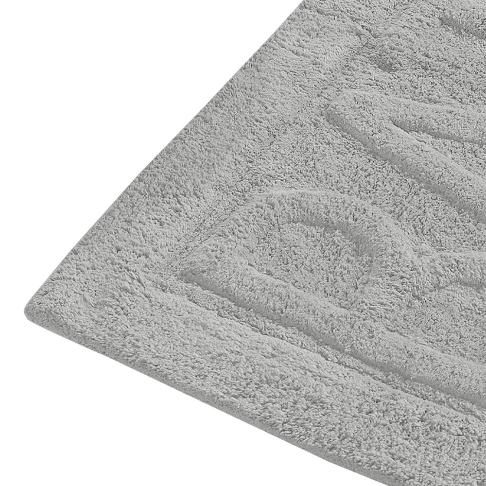 Veria 2 Piece Bath Mat with BATH Sculpted Details The Urban Port Gray By Casagear Home BM250886