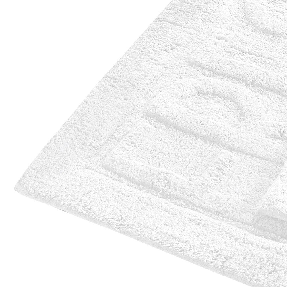 Veria 2 Piece Bath Mat with FRESH Sculpted Details The Urban Port White By Casagear Home BM250887