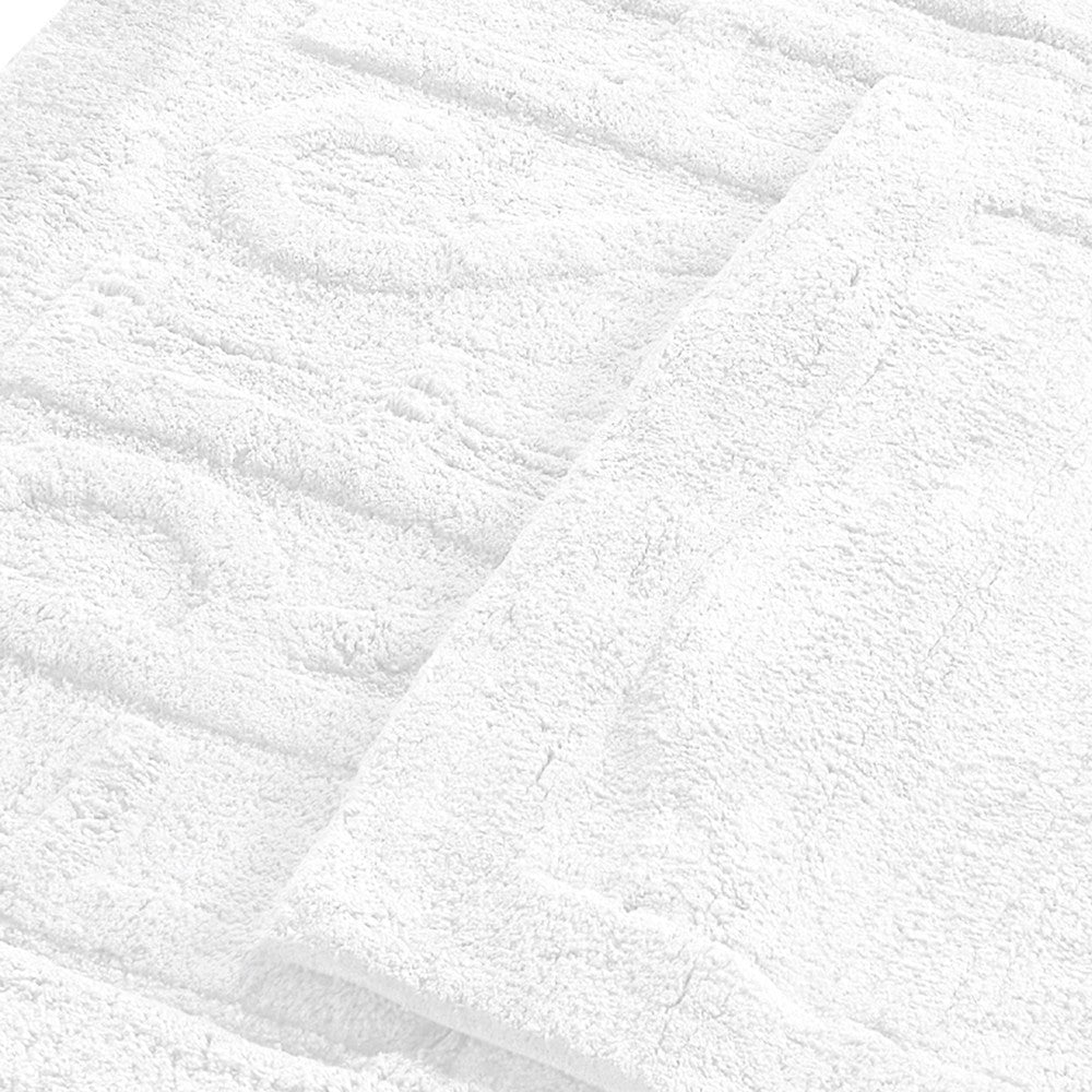 Veria 2 Piece Bath Mat with FRESH Sculpted Details The Urban Port White By Casagear Home BM250887