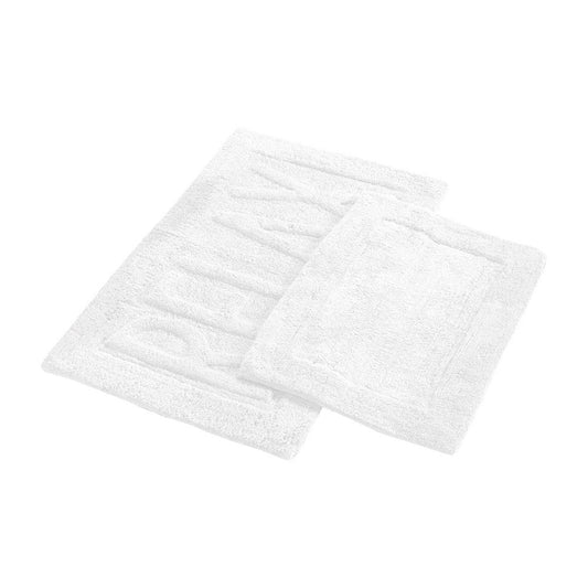 Veria 2 Piece Bath Mat with RELAX Sculpted Details, The Urban Port, White By Casagear Home