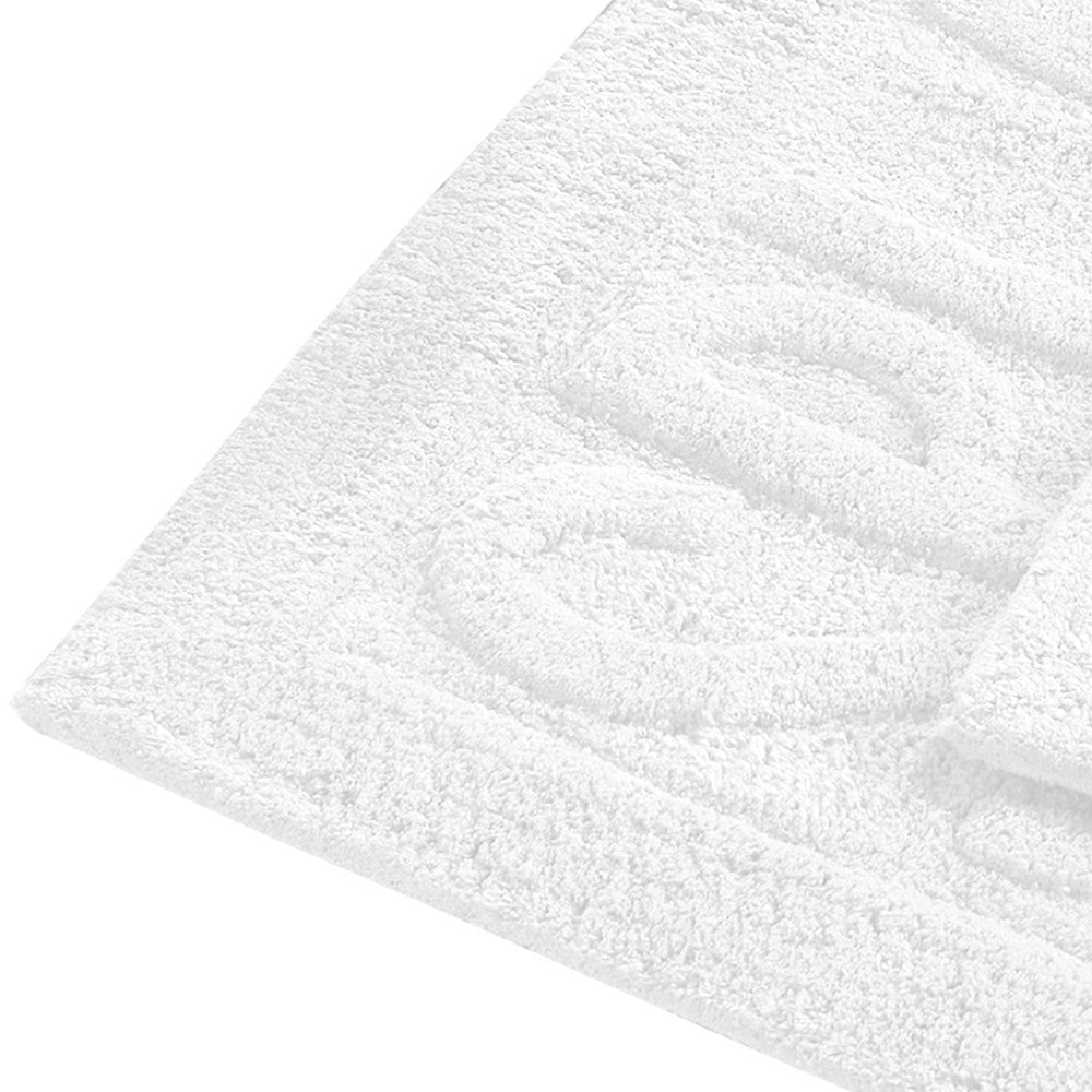 Veria 2 Piece Bath Mat with SPLASH Sculpted Details The Urban Port White By Casagear Home BM250897