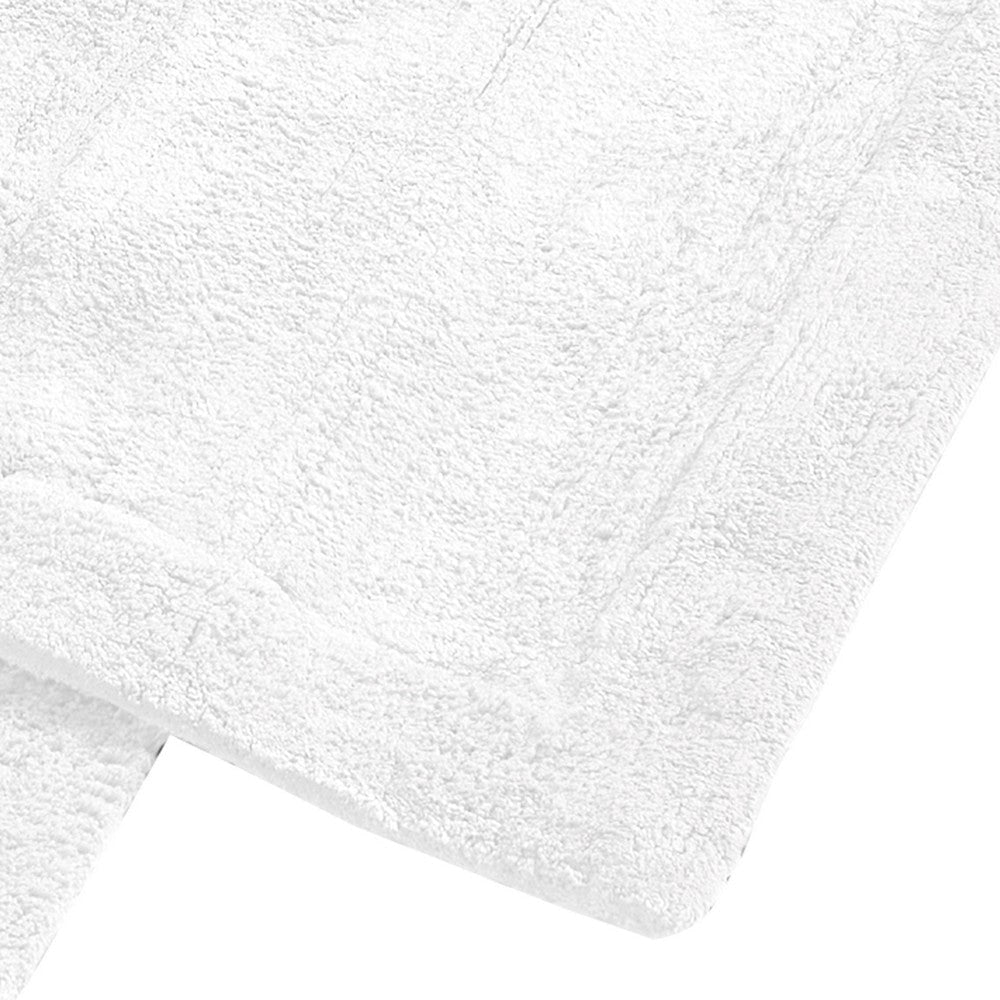 Veria 2 Piece Bath Mat with SPLASH Sculpted Details The Urban Port White By Casagear Home BM250897