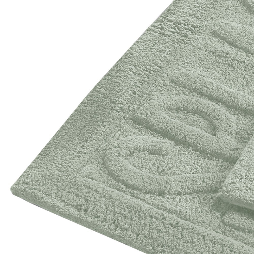 Veria 2 Piece Bath Mat with SPLASH Sculpted Details The Urban Port Green By Casagear Home BM250898