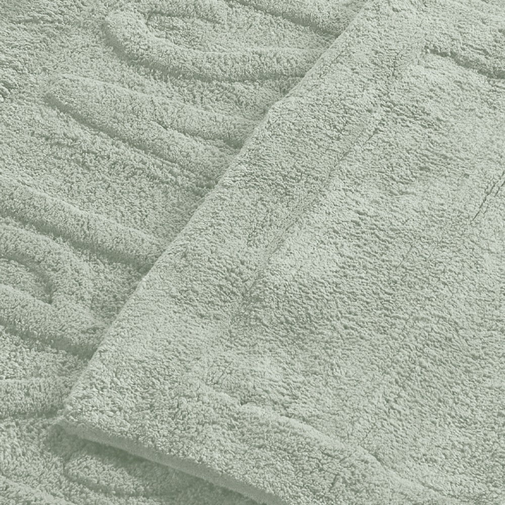 Veria 2 Piece Bath Mat with SPLASH Sculpted Details The Urban Port Green By Casagear Home BM250898