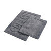 Veria 2 Piece Bath Mat with SPLASH Sculpted Details, The Urban Port, Black By Casagear Home