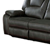 Leatherette Power Sofa with Drop Down Table and Cupholders Gray By Casagear Home BM250911