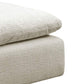 Ottoman with Pillow Top Cushion and Modular Design Cream By Casagear Home BM250956